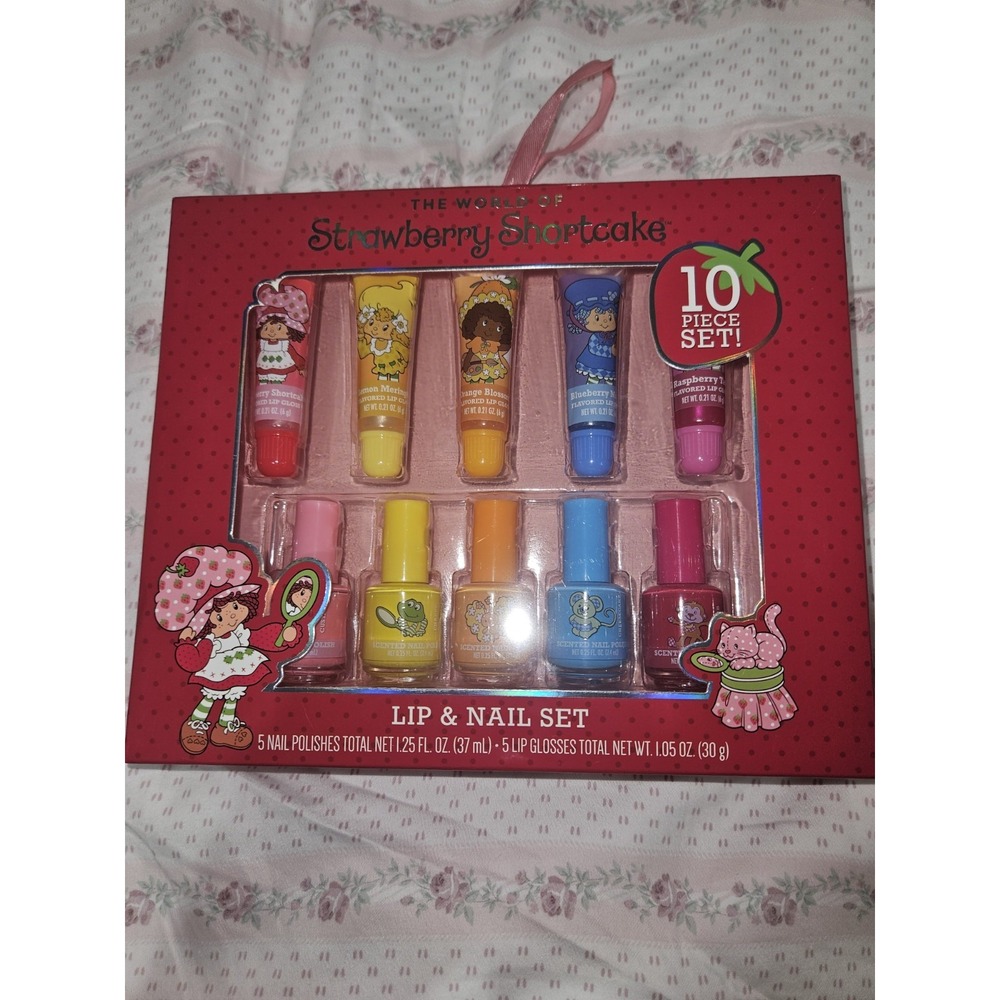 Taste Beauty Strawberry Shortcake Lip And Nail Set New